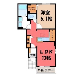 氏家駅 徒歩30分 1階の物件間取画像